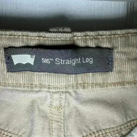 Levi’s 505 Straight Leg Silver Tab Ladies Tan Corduroy Jeans size 4M W27 L32 - Picture 3 of 8